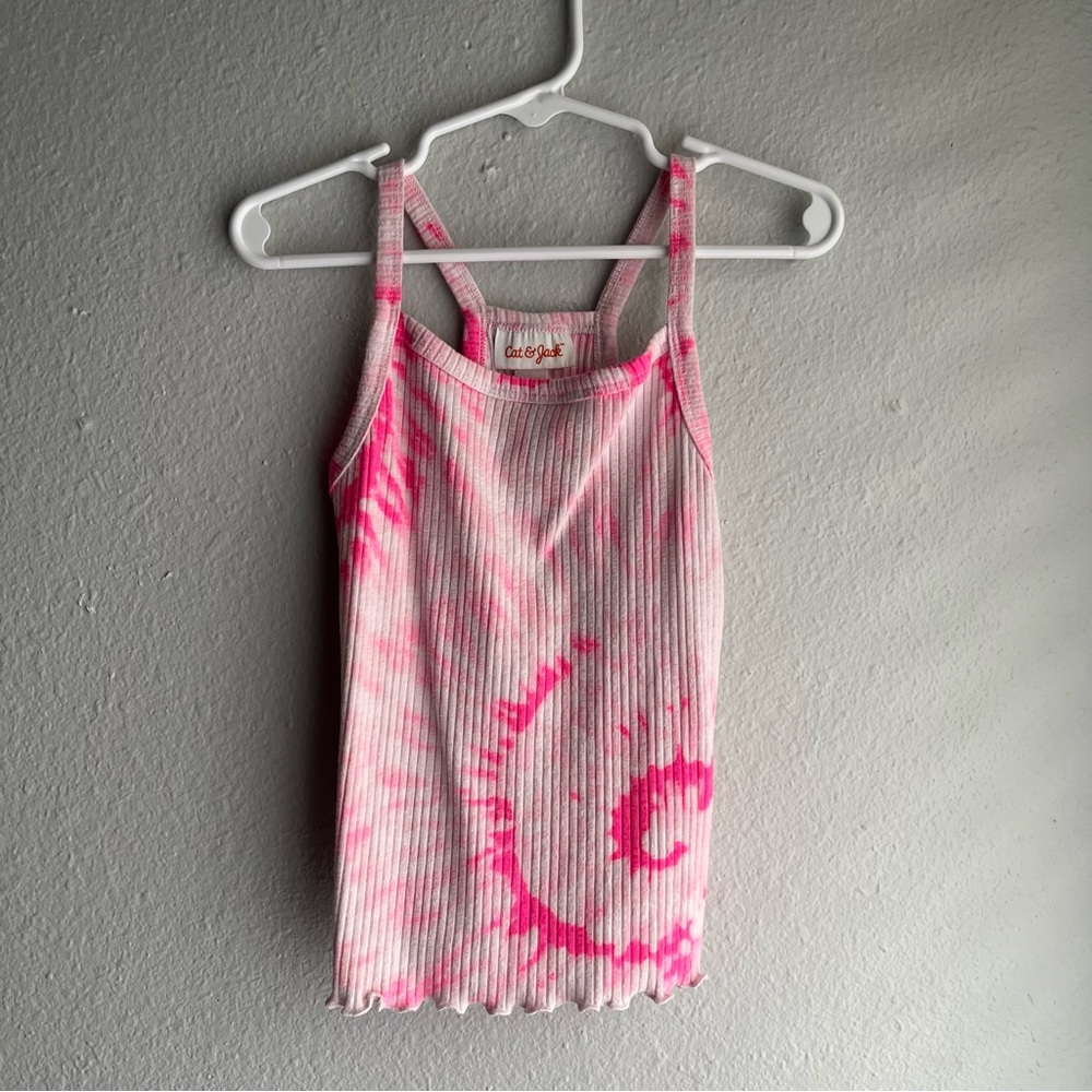 Girl’s Pink Tie-Dye Tank Top